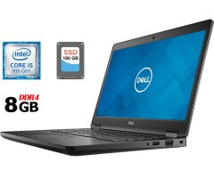 Ноутбук Dell Latitude 5491 / 14" (1920x1080) IPS / Intel Core i5-8300H (4 (8) ядра по 2.3 - 4.0 GHz) / 8 GB DDR4 / 180 GB SSD / Intel UHD Graphics 630 / WebCam / USB 3.1 / HDMI / Windows 10 ліцензія