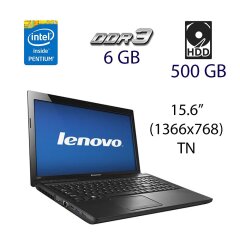 Ноутбук Lenovo Ideapad N580 / 15.6" (1366x768) TN / Intel Pentium B960 (2 ядра по 2.2 GHz) / 6 GB DDR3 / 500 GB HDD / nVidia GeForce 610M, 1 GB DDR3, 64-bit / WebCam / DVD-RW / USB 3.0 / АКБ держит 30-60 минут