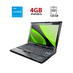 Ультрабук Lenovo ThinkPad X201 / 12.1" (1280x800) TN / Intel Core i5-560M (2 (4) ядра по 2.66 - 3.2 GHz) / 4 GB DDR3 / 120 GB SSD / Intel HD Graphics / WebCam
