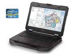Защищенный ноутбук Dell Latitude 14 Rugged 5414 / 14" (1366x768) TN Touch / Intel Core i5-6300U (2 (4) ядра по 2.4 - 3.0 GHz) / 16 GB DDR3 / 256 GB SSD / Intel HD Graphics 520 / Windows 10