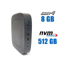 Неттоп HP t740 Thin Client USFF / AMD Ryzen V1756B (4 (8) ядра по 3.25 - 3.6 GHz) / 8 GB DDR4 / 512 GB SSD M.2 / AMD Radeon RX Vega 8 / 120W
