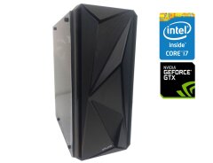 Игровой ПК 1stPlayer Black Tower NEW / Intel Core i7-4770 (4 (8) ядра по 3.4 - 3.9 GHz) / 16 GB DDR3 / 480 GB SSD NEW / nVidia GeForce GTX 1660 Super, 6 GB GDDR6, 192-bit / 750W + Wi-Fi адаптер D-Link DWA-140