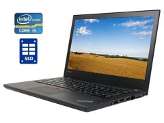 Ноутбук Б-клас Lenovo ThinkPad T470 / 14" (1920x1080) IPS Touch / Intel Core i5-7300U (2 (4) ядра по 2.6 - 3.5 GHz) / 16 GB DDR4 / 120 GB SSD / Intel HD Graphics 520 / WebCam/ Два АКБ