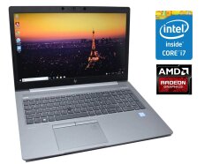 Мобильная рабочая станция HP Zbook 15u G5 / 15.6" (1920x1080) IPS / Intel Core i7-8550U (4 (8) ядра по 1.8 - 4.0 GHz) / 8 GB DDR4 / 480 GB SSD / AMD Radeon Pro WX 3100, 2 GB DDR5, 128-bit / WebCam / Win 10 Pro
