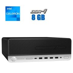 ПК HP ProDesk 600 G3 SFF / Intel Celeron G3900 (2 ядра по 2.8 GHz) / 8 GB DDR4 / 300 GB HDD / Intel HD Graphics 510 / USB Type-C