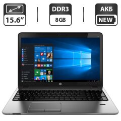 Ноутбук HP ProBook 450 G1 / 15.6" (1366x768) TN / Intel Core i3-4000M (2 (4) ядра по 2.4 GHz) / 8 GB DDR3 / 500 GB HDD / Intel HD Graphic 4600 / WebCam / DVD-ROM / АКБ NEW