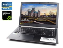 Игровой ноутбук Acer Aspire 7 A715-71G 51KX / 15.6" (1920x1080) IPS / Intel Core i5-7300HQ (4 ядра по 2.5 - 3.5 GHz) / 16 GB DDR4 / 256 GB SSD + 1000 GB HDD / nVidia GeForce GTX 1050, 2 GB GDDR5, 128-bit / WebCam / Win 10