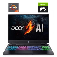 Игровой ноутбук Б-класс Acer Nitro 16 AN16-41 / 16" (2560x1600) IPS / AMD Ryzen 7 7840HS (8 (16) ядер по 3.8 - 5.1 GHz) / 32 GB DDR5 / 1000 GB SSD NVMe / nVidia GeForce RTX 4070, 8 GB GDDR6, 128-bit / WebCam