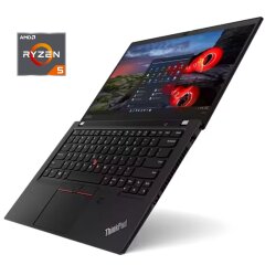 Ультрабук Б-класс Lenovo ThinkPad T495 / 14" (1920x1080) IPS / AMD Ryzen 5 PRO 3500U (4 (8) ядра по 2.1 - 3.7 GHz) / 16 GB DDR4 / 256 GB SSD NVMe / AMD Radeon Vega 8 Graphics / WebCam / Win 11 Pro