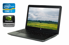 Мобильная рабочая станция HP zBook 15 G3 / 15.6" (1920x1080) IPS / Intel Core i7-6700HQ (4 (8) ядра по 2.6 - 3.5 GHz) / 8 GB DDR4 / 256 GB SSD / nVidia Quadro M1000M, 2 GB DDR3, 128-bit / WebCam