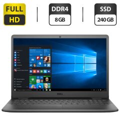Новый ультрабук Dell Vostro 3500 / 15.6" (1920x1080) WVA / Intel Core i3-1115G4 (2 (4) ядра по 4.1 GHz) / 8 GB DDR4 / 240 GB SSD / Intel UHD Graphics / WebCam / HDMI / Windows 10 Home