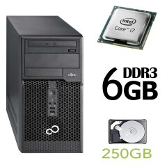 Fujitsu p510 Tower / Intel Core i7-2600 (4(8) ядра по 3.4-3.8GHz) / 6GB DDR3 / 250GB HDD 