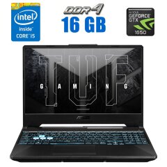 Игровой ноутбук Asus Tuf Gaming F15 / 15.6" (1920x1080) IPS / Intel Core i5-10300H (4 (8) ядра по 2.5 - 4.5 GHz) / 16 GB DDR4 / 512 GB SSD / nVidia GeForce GTX 1650, 4 GB GDDR5, 128-bit / WebCam