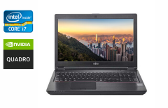 Мобільна робоча станція Б-клас Fujitsu Celsius H780 / 15.6" (1920x1080) IPS / Intel Core i7-8750H (6 (12) ядер по 2.2 - 4.1 GHz) / 32 GB DDR4 / 512 GB SSD / nVidia Quadro P600, 4 GB GDDR5, 128-bit / WebCam / HDMI