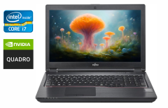 Мобильная рабочая станция Fujitsu Celsius H7510 / 15.6" (1920x1080) IPS / Intel Core i7-10850H (6 (12) ядер по 2.7 - 5.1 GHz) / 16 GB DDR4 / 512 GB SSD / nVidia Quadro T1000, 4 GB GDDR6, 128-bit / WebCam / HDMI / Windows 10