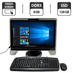 Моноблок MSI MS-AA5E / 22" (1600x900) TN Touch / AMD E2-1800 (2 ядра по 1.7 GHz) / 8 GB DDR3 / 128 GB SSD / AMD Radeon HD 7340 Graphics / DVD-ROM / Wi-Fi + Клавиатура, мышка