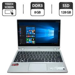 Нетбук Acer Aspire V5-122P / 11.6" (1366x768) TN Touch / AMD A4-1250 (2 ядра по 1.0 GHz) / 8 GB DDR3 / 128 GB SSD / AMD Radeon HD 8210 Graphics / WebCam