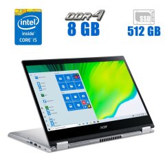Ноутбук-трансформер Acer Spin 3 SP314-54N / 14" (1920x1080) IPS Touch / Intel Core i5-1035G4 (4 (8) ядра по 1.1 - 3.7 GHz) / 8 GB DDR4 / 512 GB SSD / Intel Iris Plus Graphics / WebCam