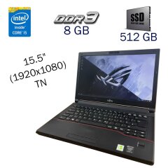 Ноутбук Fujitsu LifeBook E554 / 15.5" (1920x1080) TN / Intel Core i5-4210M (2 (4) ядра по 2.6 - 3.2 GHz) / 8 GB DDR3 / 512 GB SSD / Intel HD Graphics 4600 / WebCam / Fingerprint / Windows 10 PRO Lic