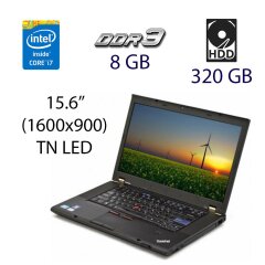 Ноутбук Lenovo ThinkPad T520 / 15.6" (1600x900) TN / Intel Core i7-2630QM (4 (8) ядра по 2.0 - 2.9 GHz) / 8 GB DDR3 / 320 GB HDD / nVidia NVS 4200M, 1 GB DDR3, 64-bit / WebCam / DVD-RW