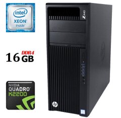 Рабочая станция HP Workstation Z440 Tower / Intel Xeon E5-1620 v4 (4 (8) ядер по 3.5 - 3.8 GHz) / 16 GB DDR4 / 1000 GB HDD / nVidia Quadro K2200, 4 GB GDDR5, 128-bit / DVI / DisplayPort