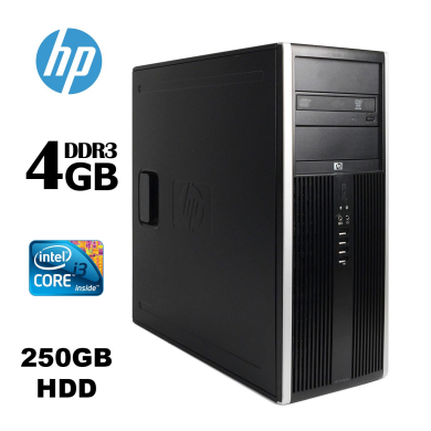 HP 6200 Tower / Intel Сore i3-2100 ( 2 ядра (4 потока) по 3,10 GHz, 3mb Cache) / 4GB DDR3/ 250 HDD