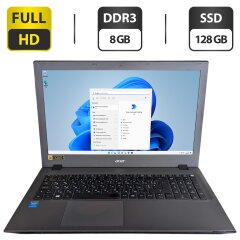 Ноутбук Б-класс Acer Aspire E5-573 / 15.6" (1920x1080) TN / Intel Core i5-4210U (2 (4) ядра по 1.7 - 2.7 GHz) / 8 GB DDR3 / 128 GB SSD / Intel HD Graphics 4400 / WebCam