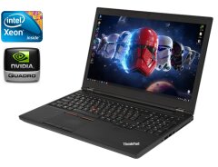 Мобильная рабочая станция Б-класс Lenovo ThinkPad P50 / 15.6" (1920x1080) IPS / Intel Xeon E3-1505M v5 (4 (8) ядра по 2.8 - 3.7 GHz) / 32 GB DDR4 / 512 GB SSD / nVidia Quadro M2000M, 4 GB GDDR5, 128-bit / WebCam /Win 10 Pro