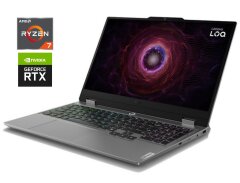 Ігровий ноутбук Lenovo LOQ 15AHP9 / 15.6" (1920x1080) IPS / AMD Ryzen 7 8845HS (8 (16) ядер по 3.8 - 5.1 GHz) / 16 GB DDR5 / 1000 GB SSD / nVidia GeForce RTX 4060, 8 GB GDDR6, 128-bit / WebCam