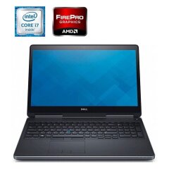 Мобильная рабочая станция Dell Precision 7510 / 15.6" (1920x1080) IPS Touch / Intel Core i7-6820HQ (4 (8) ядра по 2.7 - 3.6 GHz) / 32 GB DDR4 / 256 GB SSD M.2 + 500 GB HDD / AMD FirePro W5170M, 2 GB GDDR5, 128-bit / WebCam