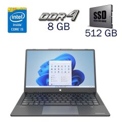 Новый ультрабук Gateway GWTC51427-BK / 14.1" (1920x1080) IPS Touch / Intel Core i5-1235U (10 (12) ядер по 3.3 - 4.4 GHz) / 8 GB DDR4 / 512 GB SSD / Intel Iris Xe Graphics eligible / WebCam