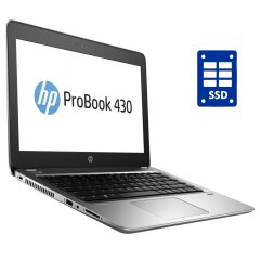 Ультрабук Б-клас HP ProBook 430 G4 / 13.3" (1366x768) TN / Intel Core i3-7100U (2 (4) ядра по 2.4 GHz) / 8 GB DDR4 / 160 GB SSD / Intel HD Graphics 620 / WebCam / Win 10 Pro