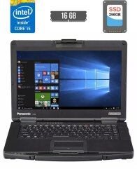 Полузащищенный ноутбук Panasonic Toughbook CF-54 / 14" (1920x1080) IPS / Intel Core i5-5300U (2 (4) ядра по 2.2 - 2.9 GHz) / 16 GB DDR3 / 256 GB SSD / Intel HD Graphics 5500 / HDMI