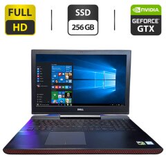 Ігровий ноутбук Dell Inspiron 15 7577 / 15.6" (1920x1080) IPS / Intel Core i5-7300HQ (4 ядра по 2.5 - 3.5 GHz) / 8 GB DDR4 / 256 GB SSD / nVidia GeForce GTX 1050, 4 GB GDDR5, 128-bit / WebCam