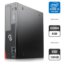 Комп'ютер Fujitsu Esprimo D956 E90 SFF / Intel Core i3-6100 (2 (4) ядра по 3.7 GHz) / 8 GB DDR4 / 128 GB SSD / Intel HD Graphics 530 / DVI