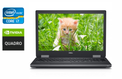 Мобильная рабочая станция Б-класс Dell Precision 7530 / 15.6" (1920x1080) IPS / Intel Core i7-8850H (6 (12) ядра по 2.6 - 4.3 GHz) / 16 GB DDR4 / 512 GB SSD / nVidia Quadro P2000, 4 GB GDDR5, 128-bit / WebCam / HDMI
