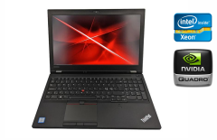 Мобильная рабочая станция Lenovo ThinkPad P52 / 15.6" (3840x2160) IPS / Intel Xeon E-2176M (6 (12) ядер по 2.7 - 4.4 GHz) / 16 GB DDR4 / 1000 GB SSD / nVidia Quadro P2000, 4 GB GDDR5, 128-bit / WebCam / TouchID