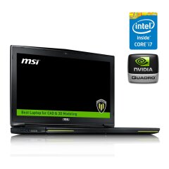 Мобильная рабочая станция MSI WT72 6QN / 17.3" (3840x2160) IPS / Intel Core i7-6920HQ (4 (8) ядра по 2.9 - 3.8 GHz) / 32 GB DDR4 / 480 GB SSD / nVidia Quadro M5500, 8 GB GDDR5, 256-bit / WebCam