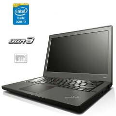 Нетбук Б-класс Lenovo ThinkPad X240 / 12.5" (1920x1080) IPS Touch / Intel Core i7-4600U (2 (4) ядра по 2.1 - 3.3 GHz) / 4 GB DDR3 / 128 GB SSD / Intel HD Graphics 4400 / WebCam / USB 3.0 / Два АКБ