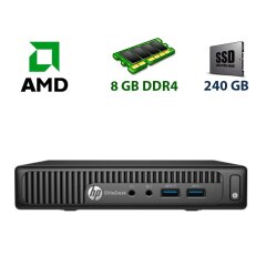 Неттоп HP EliteDesk 705 G3 Desktop Mini PC / AMD A12-9800E (4 (8) ядра по 3.1 - 3.8 GHz) / 8 GB DDR4 / 240 GB SSD / USB 3.0 / DP