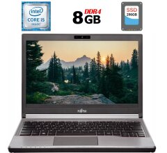 Ноутбук Fujitsu LifeBook E736 / 13.3" (1366x768) TN / Intel Core i5-6200U (2 (4) ядра по 2.3 - 2.8 GHz) / 8 GB DDR4 / 256 GB SSD / Intel HD Graphics 520 / WebCam / DisplayPort