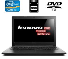 Ноутбук Lenovo G500 / 15.6" (1366x768) TN / Intel Core i3-3110M (2 (4) ядра по 2.4 GHz) / 4 GB DDR3 / 120 GB SSD / Intel HD Graphics 4000 / WebCam / DVD-RW / HDMI