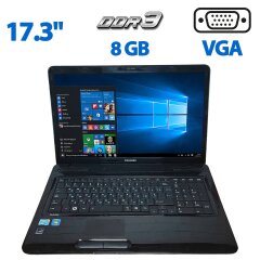 Ноутбук Toshiba Satellite L670-1DC / 17.3" (1600x900) TN / Intel Core i3-370M (2 (4) ядра по 2.4 GHz) / 8 GB DDR3 / 500 GB HDD / Intel HD Graphics / WebCam / VGA