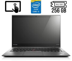 Ультрабук Б-класс Lenovo ThinkPad X1 Carbon (2nd Gen) / 14" (2560x1440) IPS Touch / Intel Core i5-4300U (2 (4) ядра по 1.9 - 2.9 GHz) / 4 GB DDR3 / 256 GB SSD M.2 / Intel HD Graphics 4400 / WebCam / Fingerprint/ HDMI / miniDP
