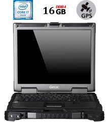 Защищенный ноутбук Getac B300 G6 / 13.3" (1024x768) TN Touch / Intel Core i7-6500U (2 (4) ядра по 2.5 - 3.1 GHz) / 16 GB DDR4 / 256 GB SSD / Intel HD Graphics 520 / DVD-RW / Fingerprint / 4G LTE / GPS