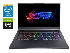Игровой ноутбук Б-класс XPG Xenia 15 / 15.6" (1920x1080) IPS / Intel Core i7-9750H (6 (12) ядер по 2.6 - 4.5 GHz) / 16 GB DDR4 / 512 GB SSD M.2 / nVidia GeForce RTX 2070 Max-Q, 8 GB DDR6, 256-bit / WebCam