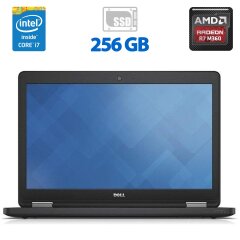 Игровой ноутбук Dell Latitude E5570 / 15.6" (1366x768) TN / Intel Core i7-6600U (2 (4) ядра по 2.6 - 3.4 GHz) / 8 GB DDR4 / 256 GB SSD / AMD Radeon R7 M360, 2 GB GDDR3, 64-bit / WebCam / HDMI / Windows 10 Pro