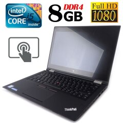 Нетбук Lenovo Yoga 260 / 12.5" (1920x1080) IPS Touch / Intel Core i5-6300U (2 (4) ядра по 2.4 - 3.0 GHz) / 8 GB DDR4 / 240 GB SSD / webcam / USB 3.0