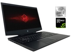 Игровой ноутбук HP Omen 15-dh1070wm / 15.6" (1920x1080) IPS / Intel Core i7-10750H (6 (12) ядер по 2.6 - 5.0 GHz) / 8 GB DDR4 / 256 GB SSD + 1000 GB HDD / nVidia GeForce GTX 1660 Ti, 6 GB GDDR6, 192-bit / WebCam