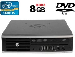 Неттоп HP Compaq Elite 8300 USFF / Intel Core i5-3470S (4 ядра по 2.9 - 3.6 GHz) / 8 GB DDR3 / 250 GB HDD / Intel HD Graphics 2500 / DVD-RW / USB 3.0 / DisplayPort